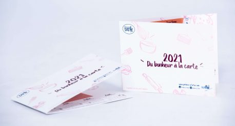 Impression de carte de voeux dépliant 2 volets